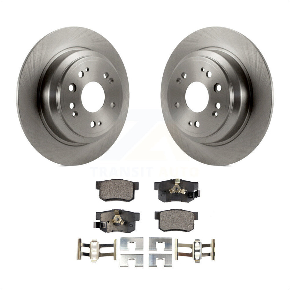 Rear Disc Brake Rotors And Semi-Metallic Pads Kit For Honda Crosstour Accord K8F-101917 by Transit Auto