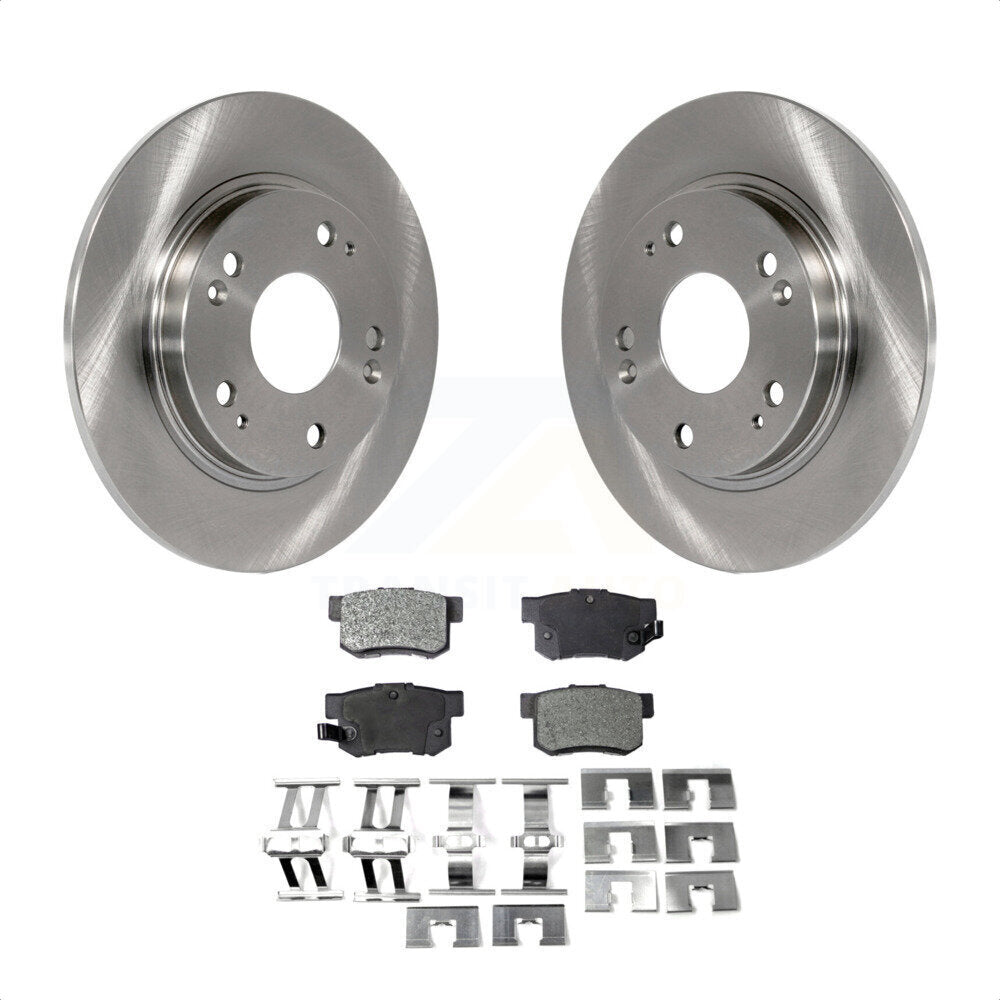 Rear Disc Brake Rotors And Semi-Metallic Pads Kit For 2011-2015 Honda CR-Z K8F-101918 by Transit Auto