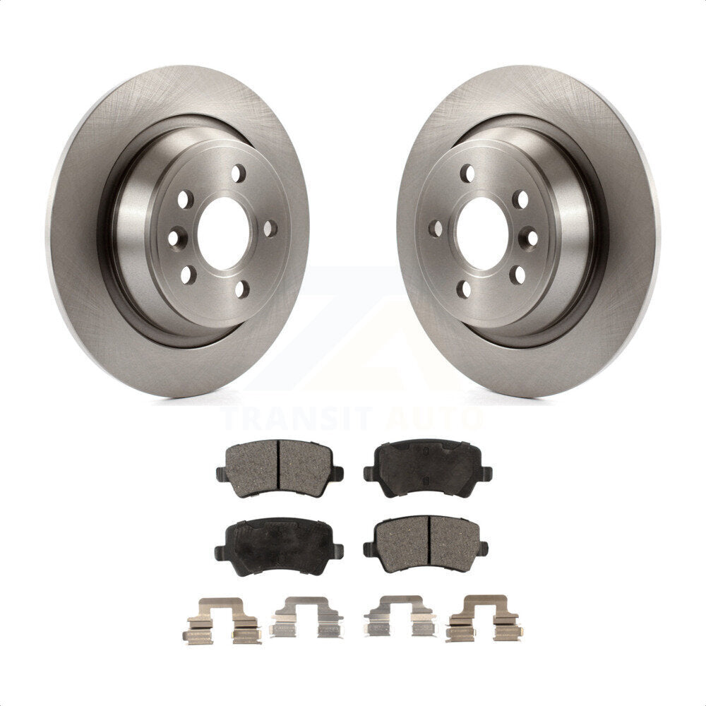 Rear Disc Brake Rotors And Semi-Metallic Pads Kit For 2012-2015 Land Rover Range Evoque K8F-101926 by Transit Auto