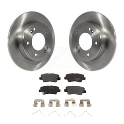 Rear Disc Brake Rotors And Semi-Metallic Pads Kit For Hyundai Elantra Kia Soul Venue K8F-101928
