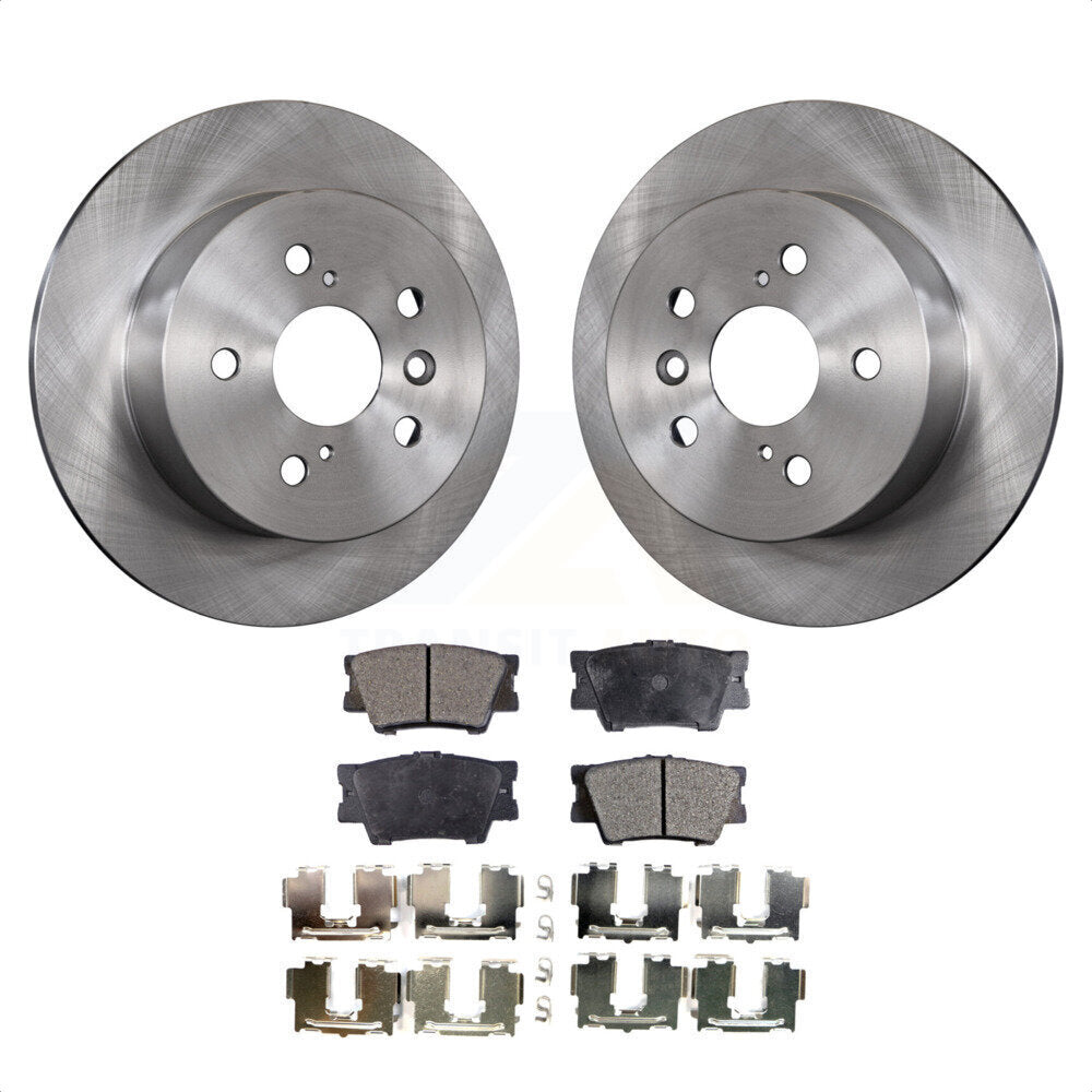 Rear Disc Brake Rotors And Semi-Metallic Pads Kit For Toyota Camry Lexus ES350 Avalon ES300h K8F-101933 by Transit Auto