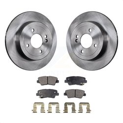 Rear Disc Brake Rotors And Semi-Metallic Pads Kit For 2011 Hyundai Accent K8F-101935