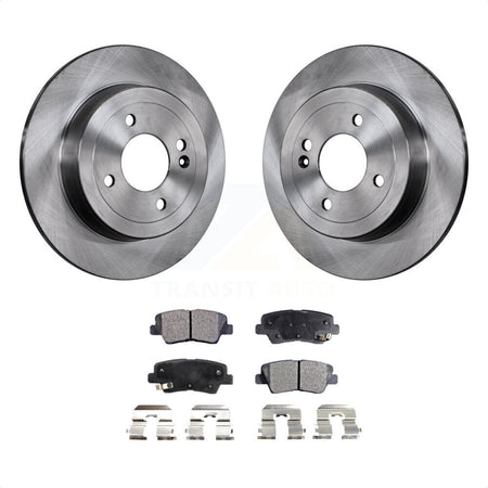 Rear Disc Brake Rotors And Semi-Metallic Pads Kit For Hyundai Accent Kia Rio K8F-101936 by Transit Auto