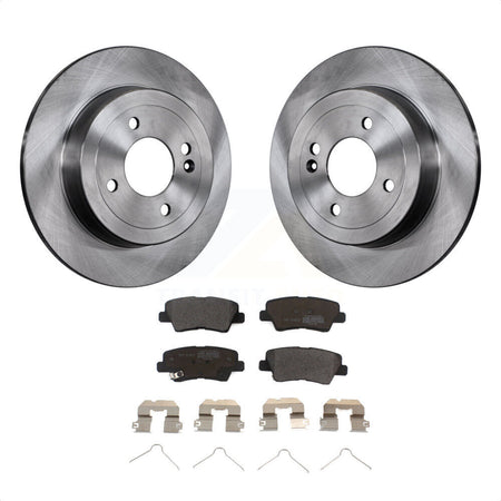 Rear Disc Brake Rotors And Semi-Metallic Pads Kit For Hyundai Accent Kia Rio K8F-101937 by Transit Auto