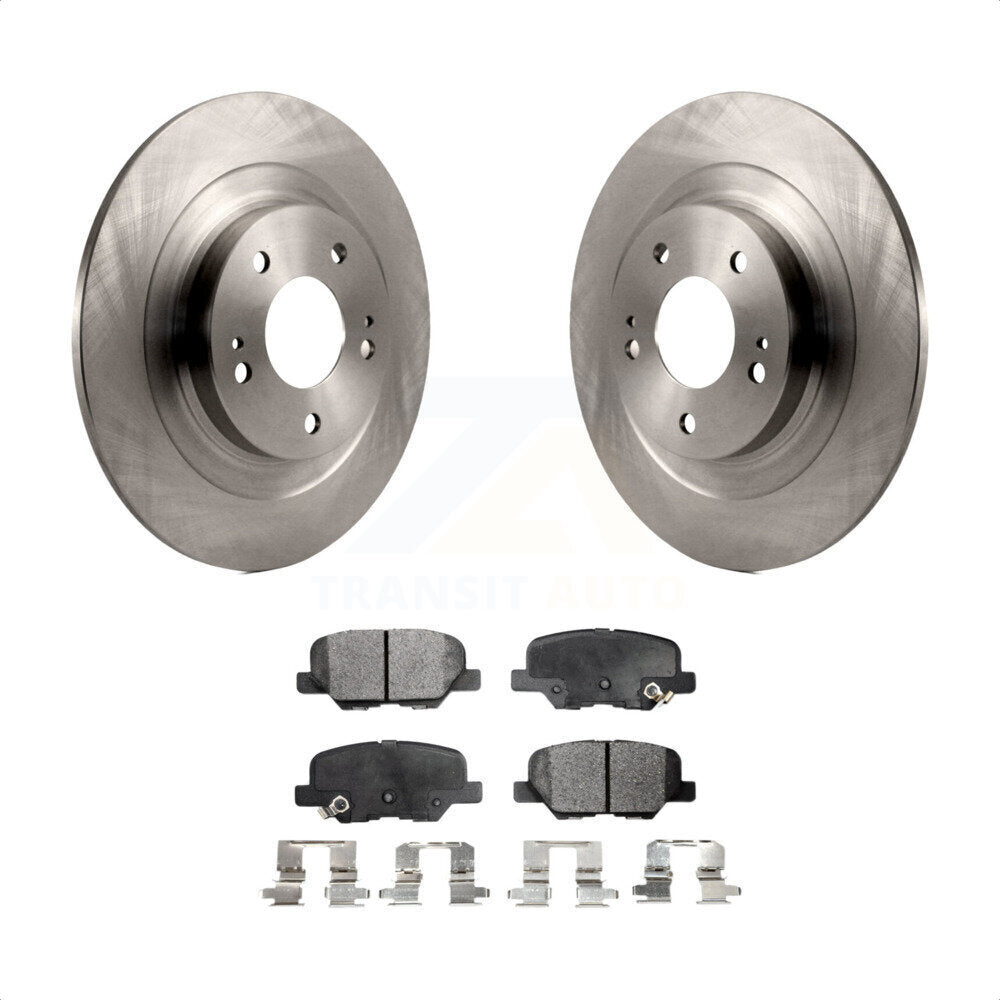 Rear Disc Brake Rotors And Semi-Metallic Pads Kit For Mitsubishi Outlander Sport PHEV RVR K8F-101947 by Transit Auto