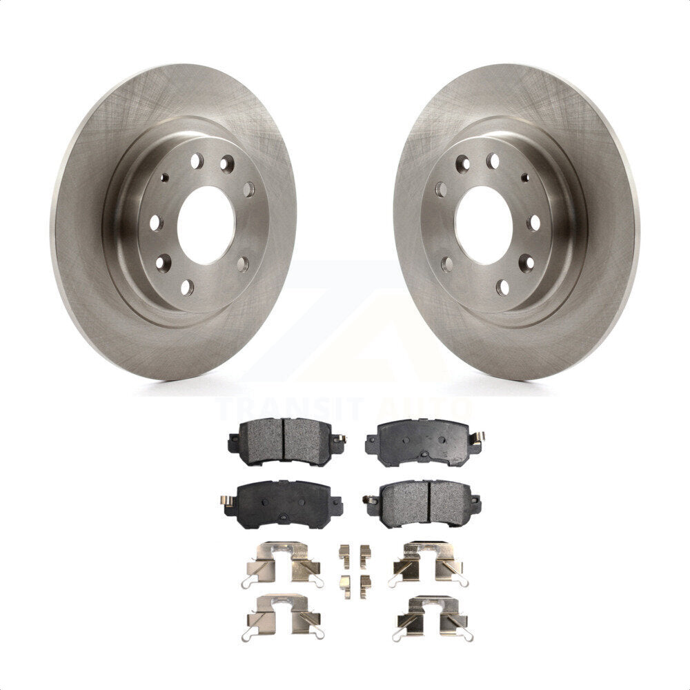 Rear Disc Brake Rotors And Semi-Metallic Pads Kit For 2016-2018 Mazda CX-3 K8F-101963 by Transit Auto