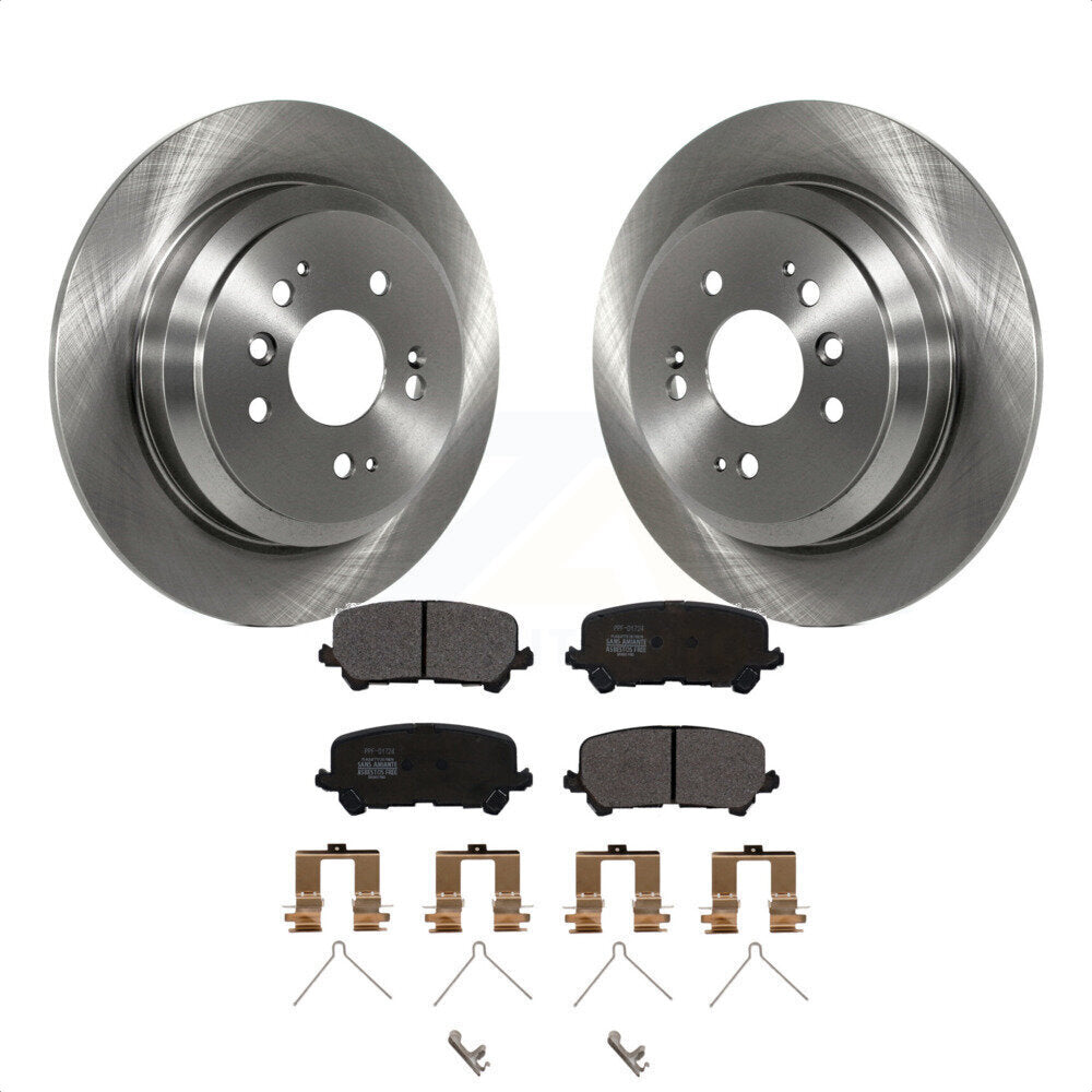 Rear Disc Brake Rotors And Semi-Metallic Pads Kit For Honda Pilot Ridgeline Passport K8F-101964 by Transit Auto