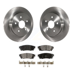 Rear Disc Brake Rotors And Semi-Metallic Pads Kit For Toyota Camry RAV4 Lexus NX200t C-HR NX300 ES350 Avalon NX300h ES300h UX250h UX200 ES250 Venza Corolla Cross K8F-101966