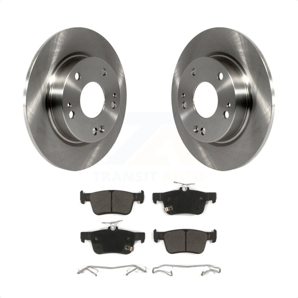 Rear Disc Brake Rotors And Semi-Metallic Pads Kit For Honda Civic K8F-101968 by Transit Auto