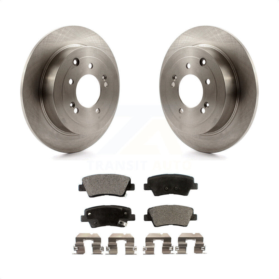 Rear Disc Brake Rotors And Semi-Metallic Pads Kit For Hyundai Tucson Kia Sportage K8F-101969 by Transit Auto