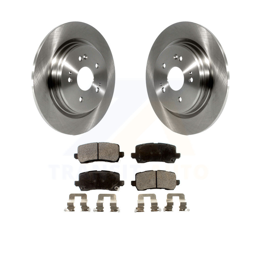 Rear Disc Brake Rotors And Semi-Metallic Pads Kit For 2015-2020 Acura TLX K8F-101973 by Transit Auto