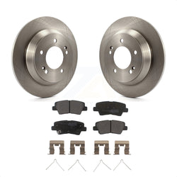 Rear Disc Brake Rotors And Semi-Metallic Pads Kit For 2014-2017 Kia Rondo With Electric Parking K8F-101975