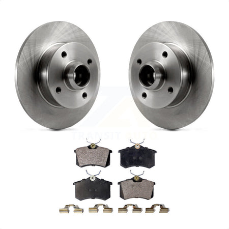 Rear Disc Brake Rotors Hub Assembly And Semi-Metallic Pads Kit For Volkswagen Cabrio K8F-101984 by Transit Auto