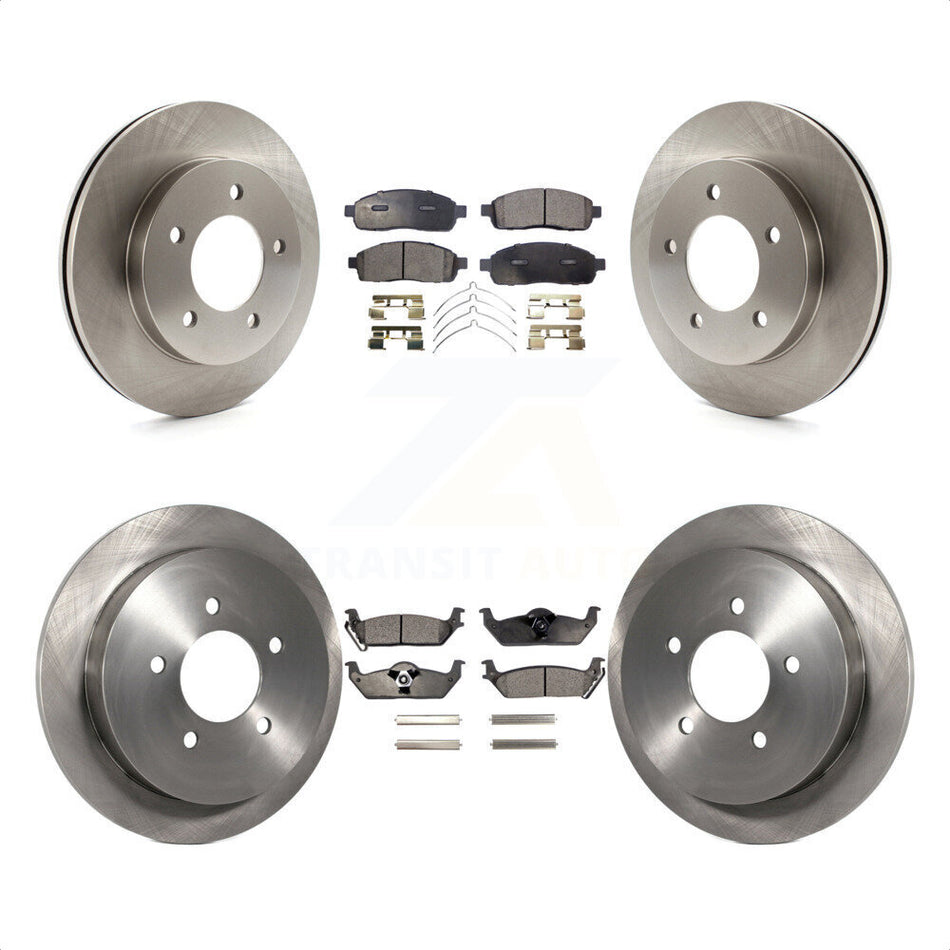 Front Rear Disc Brake Rotors And Semi-Metallic Pads Kit For 2004 Ford F-150 4WD With 5 Lug Wheels 11th Digit Of Vin Is C K8F-102230 by Transit Auto