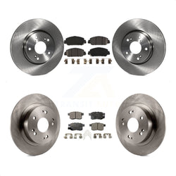 Front Rear Disc Brake Rotors And Semi-Metallic Pads Kit For Honda Accord K8F-102239