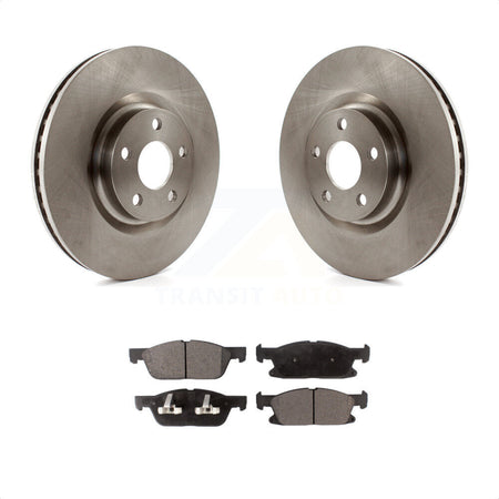 Front Disc Brake Rotors And Semi-Metallic Pads Kit For Ford Edge K8F-102244 by Transit Auto