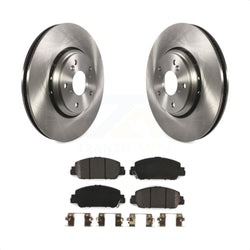 Front Disc Brake Rotors And Semi-Metallic Pads Kit For 2017 Honda Accord Hybrid EX-L Touring K8F-102250
