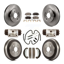 Front Rear Disc Brake Rotors Semi-Metallic Pads And Drum Kit (9Pc) For 2003 Saturn Ion K8F-102402