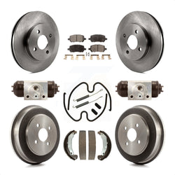 Front Rear Disc Brake Rotors Semi-Metallic Pads And Drum Kit (9Pc) For Chevrolet Cobalt Saturn Ion Pontiac G5 Pursuit K8F-102403