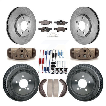 Front Rear Disc Brake Rotors Semi-Metallic Pads And Drum Kit (9Pc) For Dodge Chrysler Town & Country Grand Caravan K8F-102448 by Transit Auto