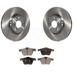 Front Disc Brake Rotors And Semi-Metallic Pads Kit For 2008 Volvo V70 With 300mm Diameter Rotor K8F-102486