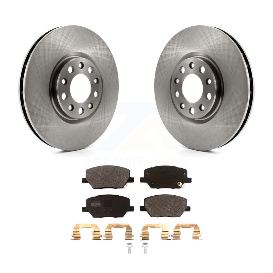 Front Disc Brake Rotors And Semi-Metallic Pads Kit For Jeep Renegade Compass Fiat 500X K8F-102491 by Transit Auto