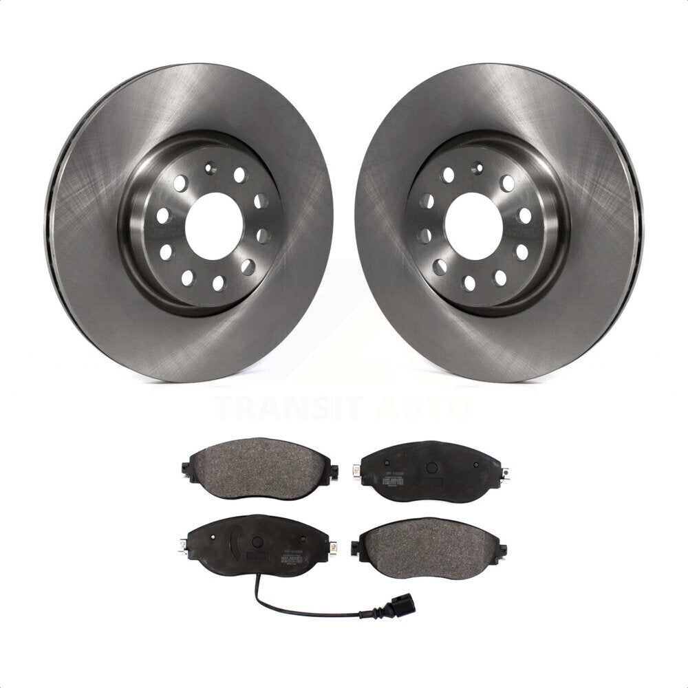 Front Disc Brake Rotors And Semi-Metallic Pads Kit For 2015 Volkswagen GTI With Performance Package K8F-102494 by Transit Auto