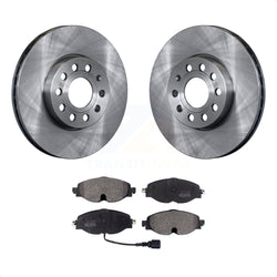 Front Disc Brake Rotors And Semi-Metallic Pads Kit For Volkswagen Jetta Audi Golf A3 SportWagen Quattro e-Golf Taos K8F-102496