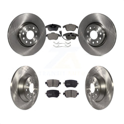Front Rear Disc Brake Rotors And Semi-Metallic Pads Kit For 2016-2018 Audi Q3 Quattro K8F-102563