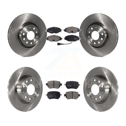 Front Rear Disc Brake Rotors And Semi-Metallic Pads Kit For Volkswagen GTI Golf Alltrack Passat K8F-102567