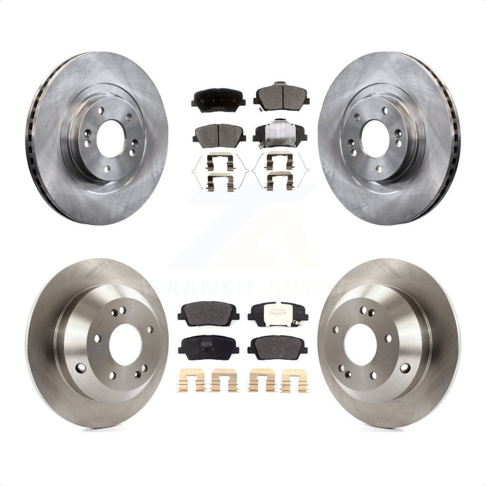 Front Rear Disc Brake Rotors And Semi-Metallic Pads Kit For Kia Sorento Hyundai Santa Fe Sport K8F-102580 by Transit Auto