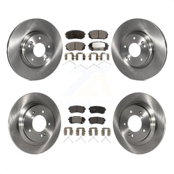 Front Rear Disc Brake Rotors And Semi-Metallic Pads Kit For 2016 Kia Optima LX EX 1.6T With Electric Parking K8F-102587