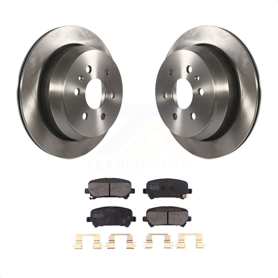 Rear Disc Brake Rotors And Semi-Metallic Pads Kit For 2015-2020 Chevrolet Colorado GMC Canyon K8F-102593 by Transit Auto