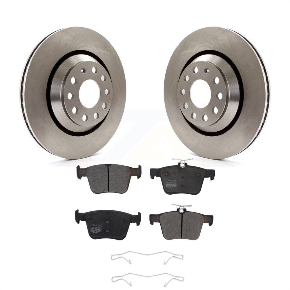 Rear Disc Brake Rotors And Semi-Metallic Pads Kit For Volkswagen Atlas Audi Golf R S3 Q3 A3 Arteon TTS Quattro Cross Sport K8F-102598 by Transit Auto