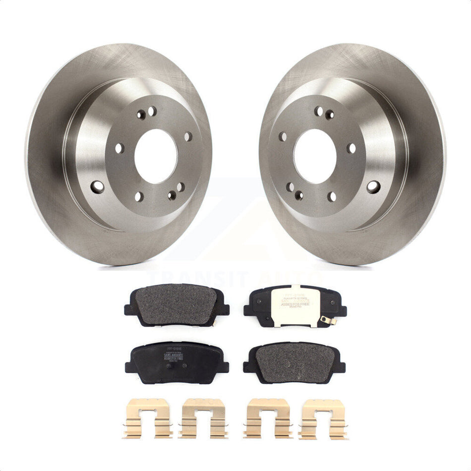 Rear Disc Brake Rotors And Semi-Metallic Pads Kit For Kia Sorento Hyundai Santa Fe Sport XL K8F-102602 by Transit Auto