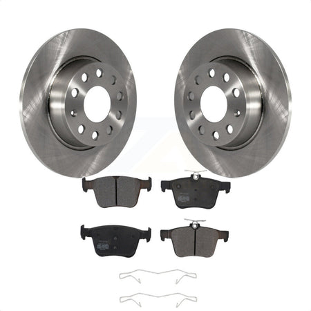 Rear Disc Brake Rotors And Semi-Metallic Pads Kit For Audi A3 Quattro Volkswagen e-Golf Sportback e-tron K8F-102603 by Transit Auto