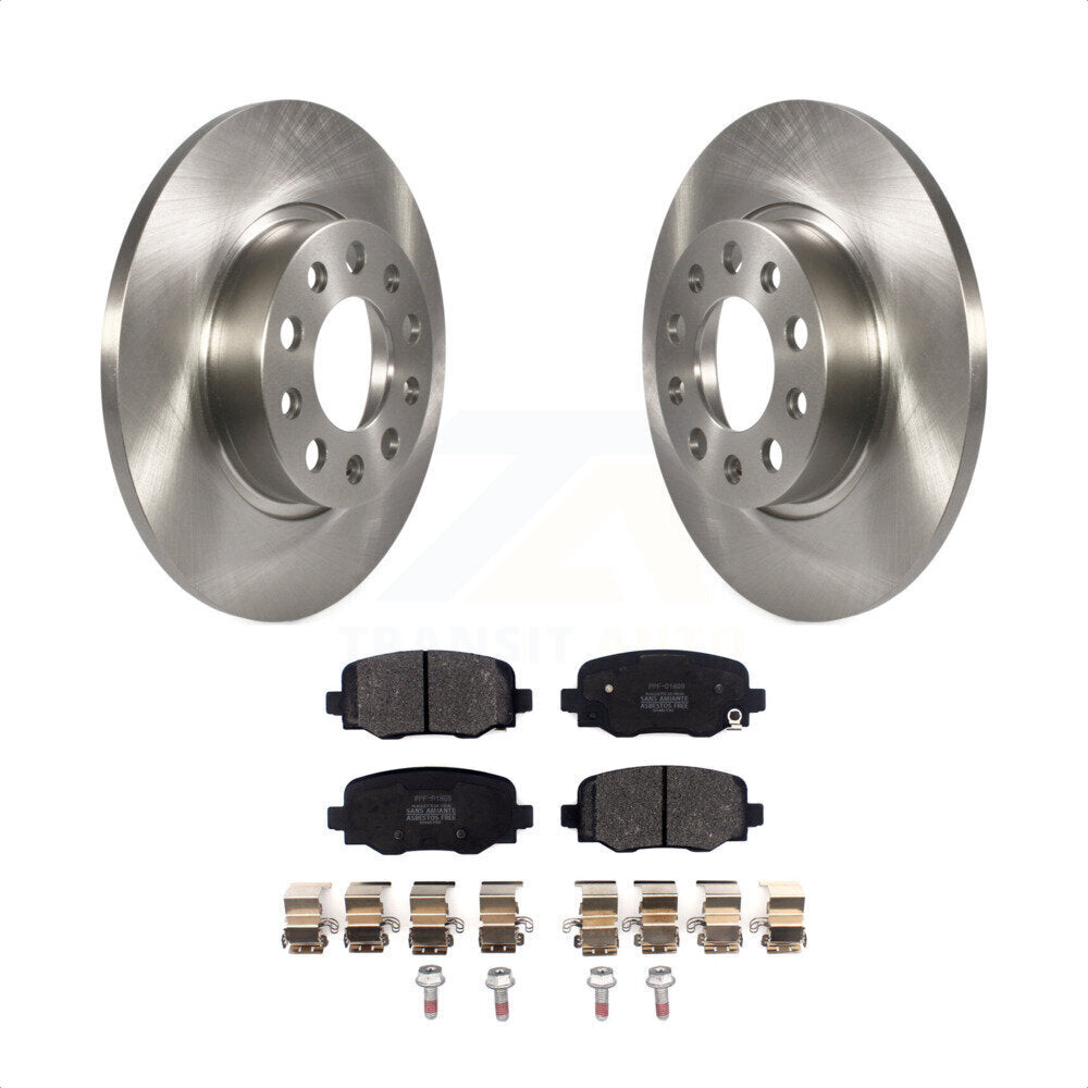 Rear Disc Brake Rotors And Semi-Metallic Pads Kit For Jeep Renegade Fiat 500X K8F-102611 by Transit Auto