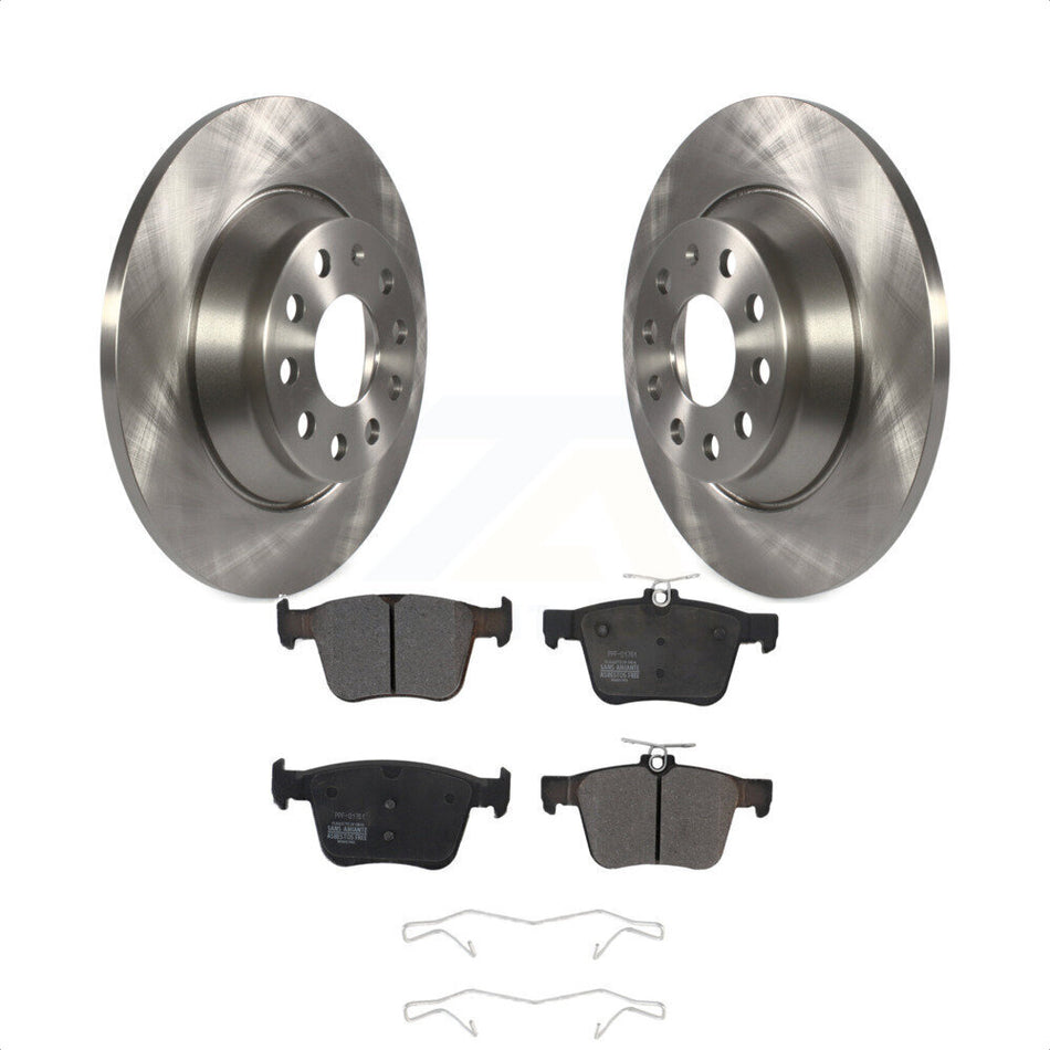 Rear Disc Brake Rotors And Semi-Metallic Pads Kit For Volkswagen Tiguan Jetta Audi TT Quattro K8F-102612 by Transit Auto