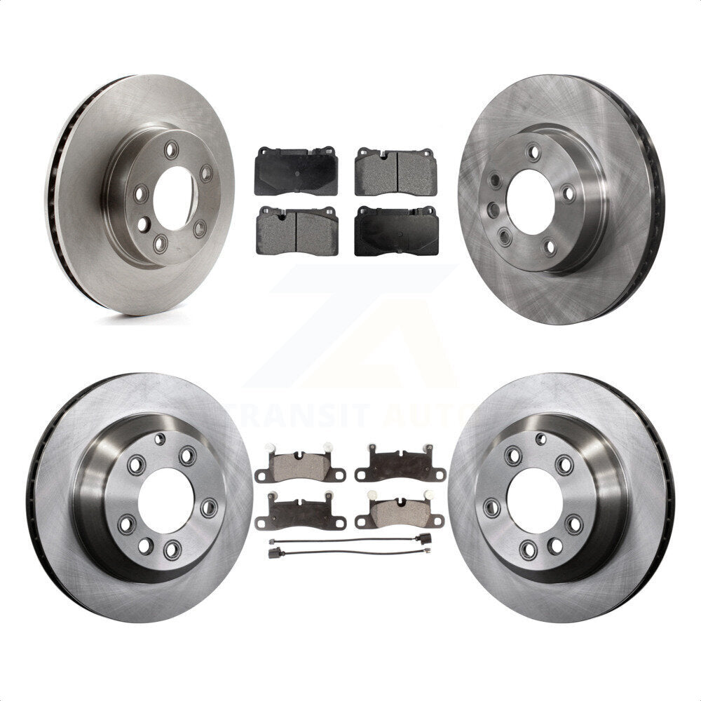 Front Rear Disc Brake Rotors And Semi-Metallic Pads Kit (6Pc) For 2011-2015 Volkswagen Touareg With 330mm Diameter Rotor K8F-102617 by Transit Auto