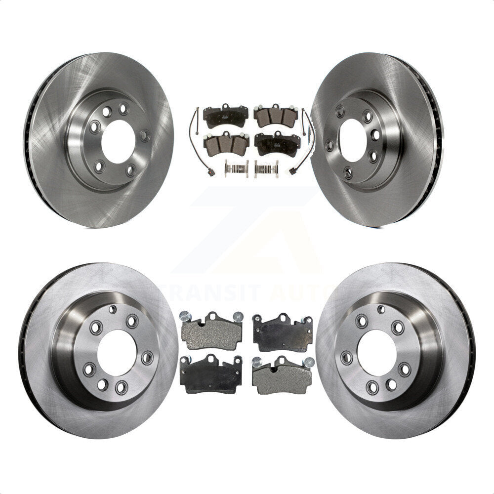 Front Rear Disc Brake Rotors And Semi-Metallic Pads Kit (6Pc) For Audi Q7 Volkswagen Touareg K8F-102619 by Transit Auto