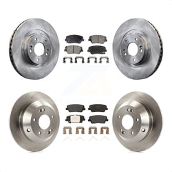 Front Rear Disc Brake Rotors And Semi-Metallic Pads Kit For 2014-2015 Kia Sorento With Red Painted Calipers K8F-102630