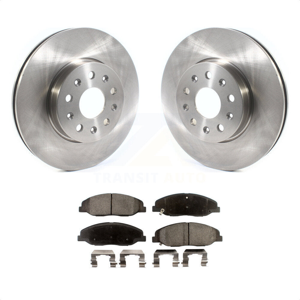 Front Disc Brake Rotors And Semi-Metallic Pads Kit For Cadillac CTS Without Heavy Duty Brakes K8F-102644 by Transit Auto