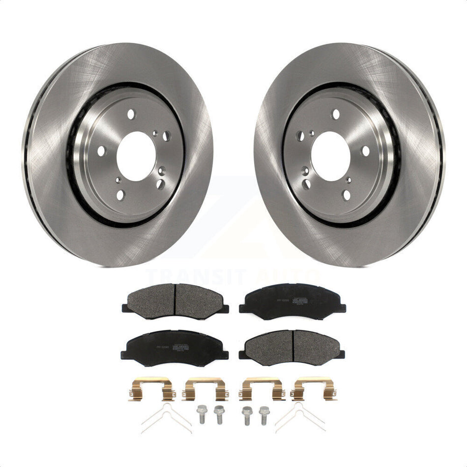 Front Disc Brake Rotors And Semi-Metallic Pads Kit For 2018-2023 Honda Odyssey K8F-102667 by Transit Auto