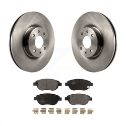 Front Disc Brake Rotors And Semi-Metallic Pads Kit For 2012-2017 Fiat 500 Turbocharged with GAS engine K8F-102668