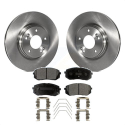 Front Disc Brake Rotors And Semi-Metallic Pads Kit For Kia Soul Hyundai Kona Elantra GT Veloster Forte Seltos K8F-102671