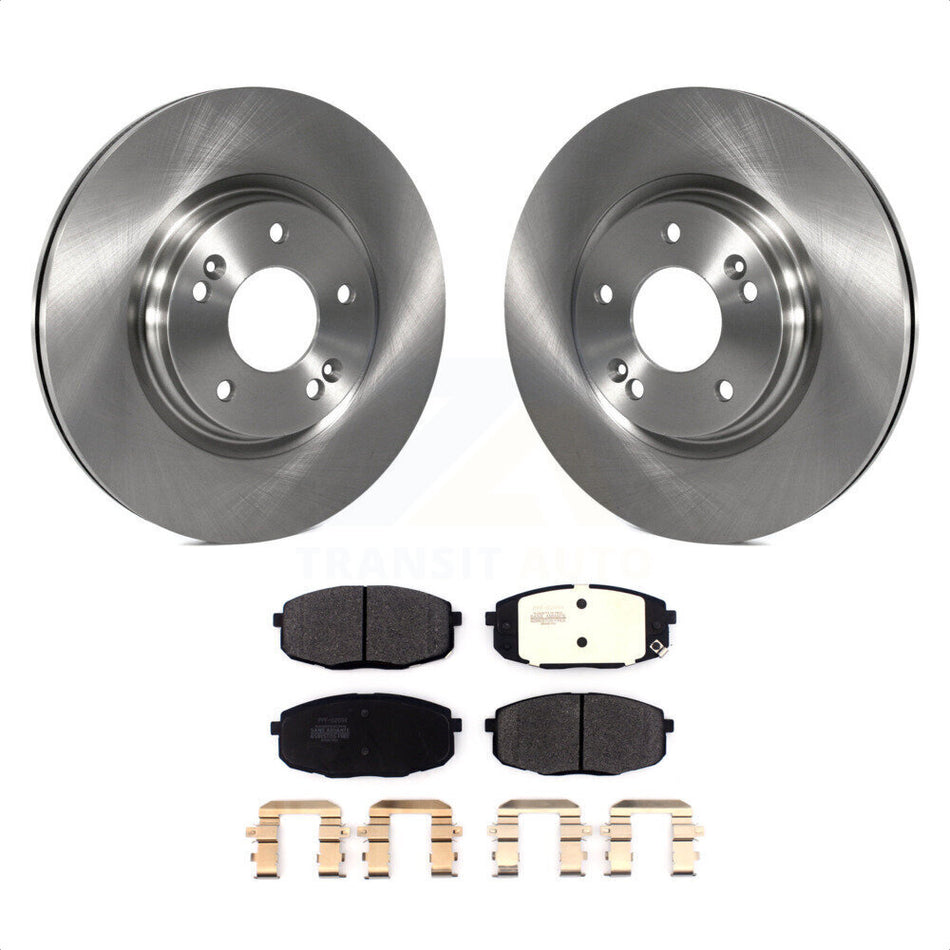 Front Disc Brake Rotors And Semi-Metallic Pads Kit For Kia Forte Hyundai Kona K8F-102672 by Transit Auto