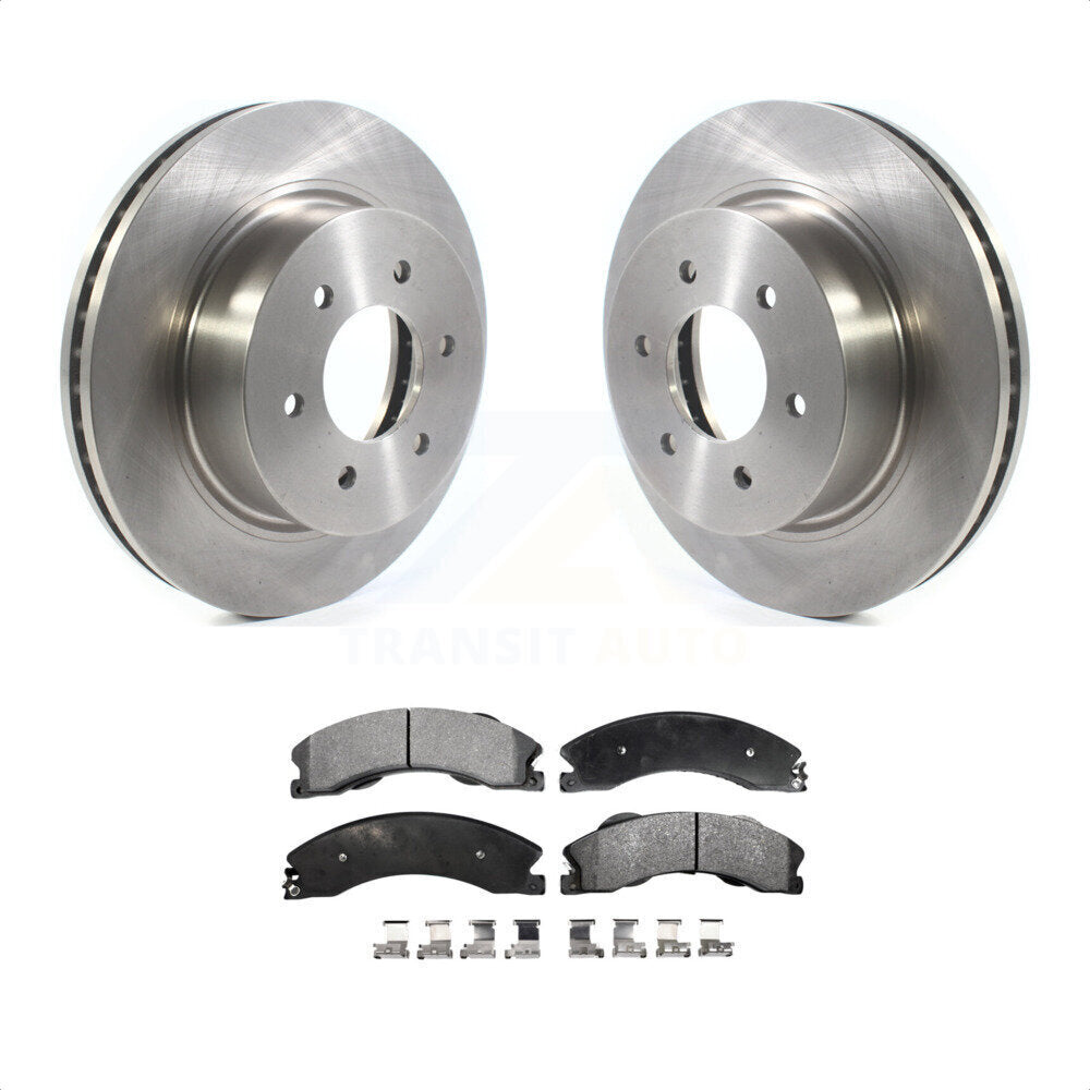 Front Disc Brake Rotors And Semi-Metallic Pads Kit For 2016-2022 Nissan TITAN XD K8F-102673 by Transit Auto