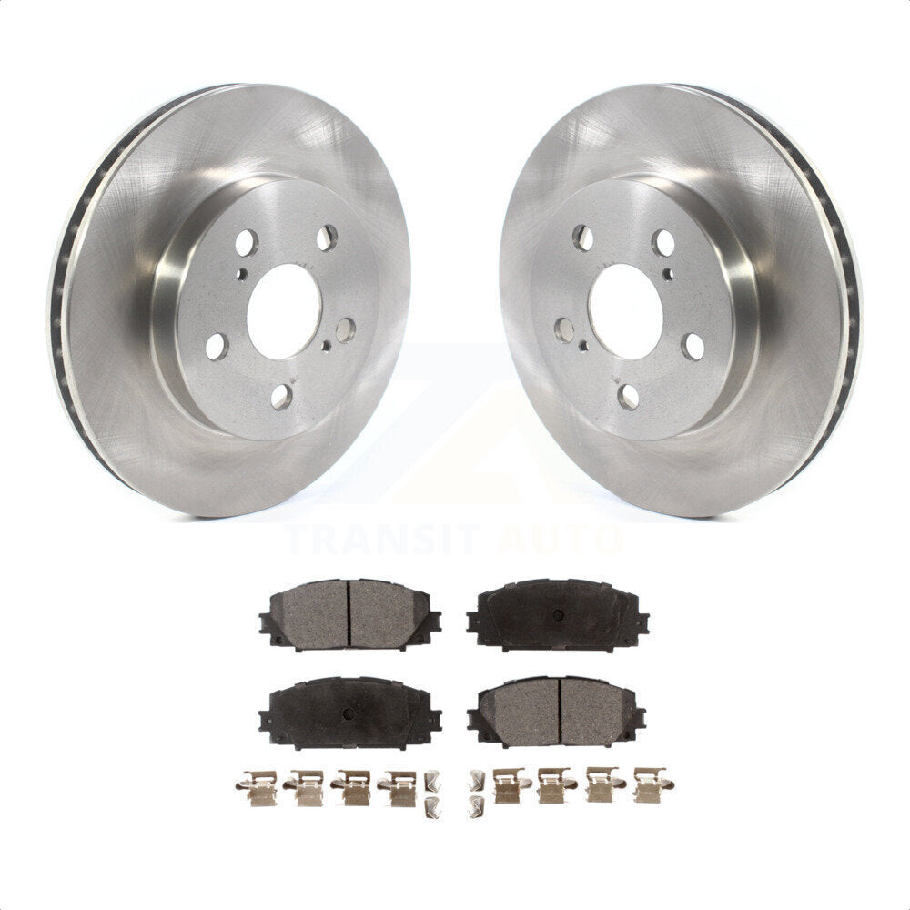 Front Disc Brake Rotors And Semi-Metallic Pads Kit For Toyota Prius Corolla Prime AWD-e K8F-102677 by Transit Auto