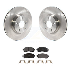 Front Disc Brake Rotors And Semi-Metallic Pads Kit For 2017-2021 Subaru Impreza With 276mm Diameter Rotor K8F-102686