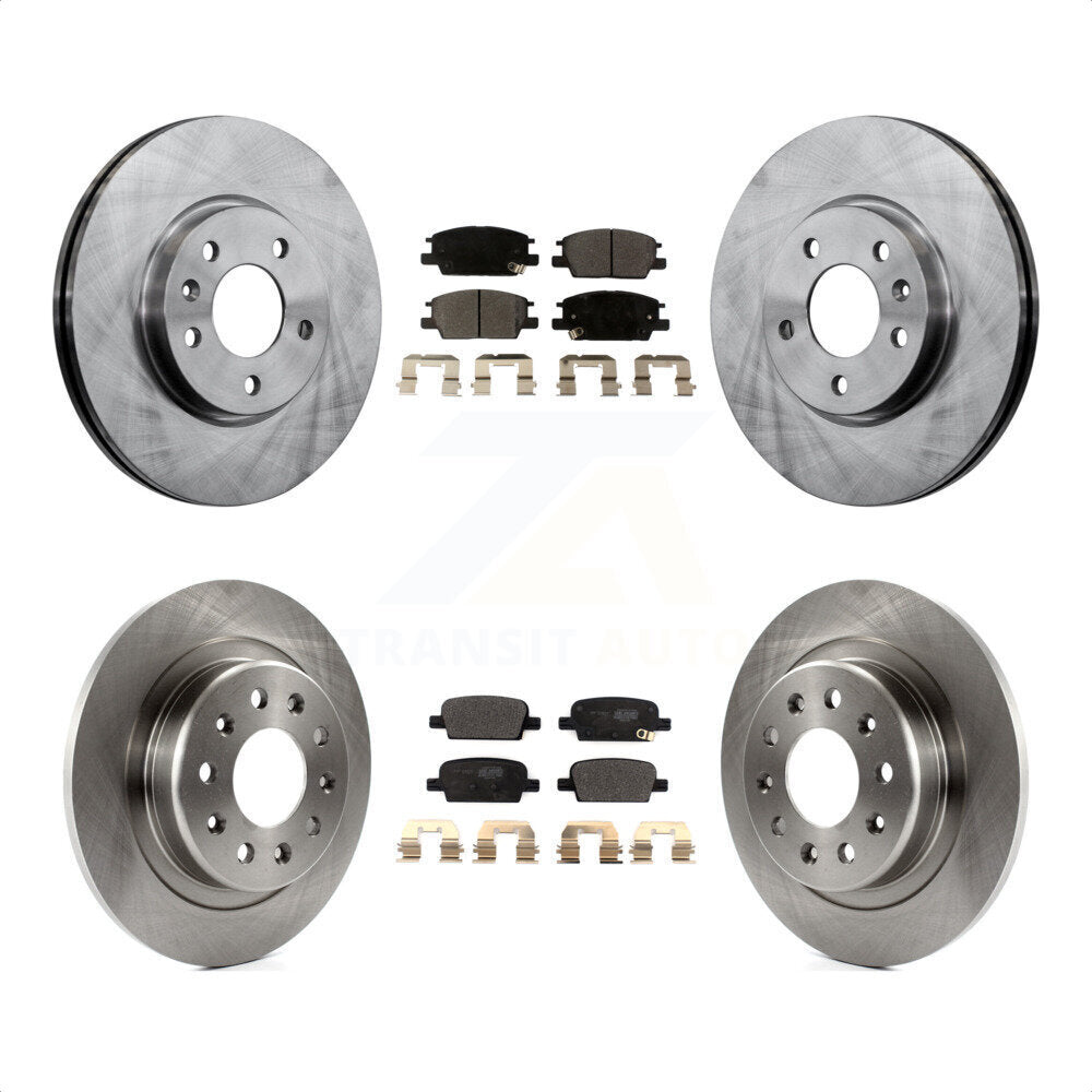 Front Rear Disc Brake Rotors And Semi-Metallic Pads Kit For 2016-2020 Chevrolet Malibu With Manual Parking K8F-102692 by Transit Auto